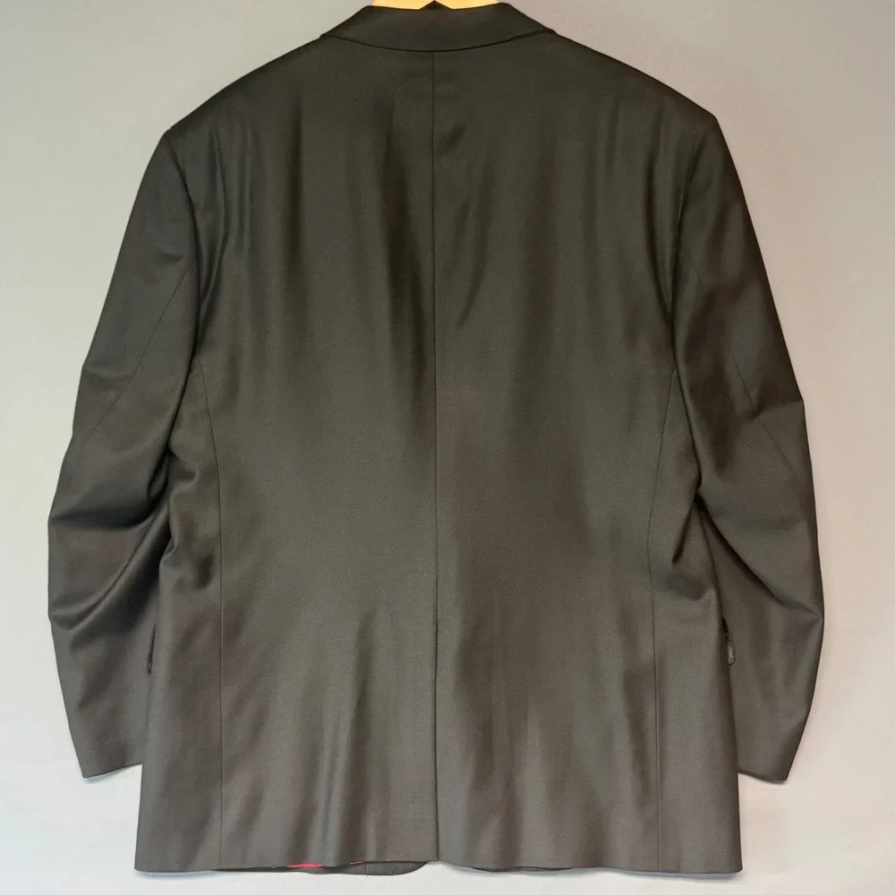 Carroll & Co by Chester Barrie Black Wool Blazer 46 R England Gold Crest Buttons